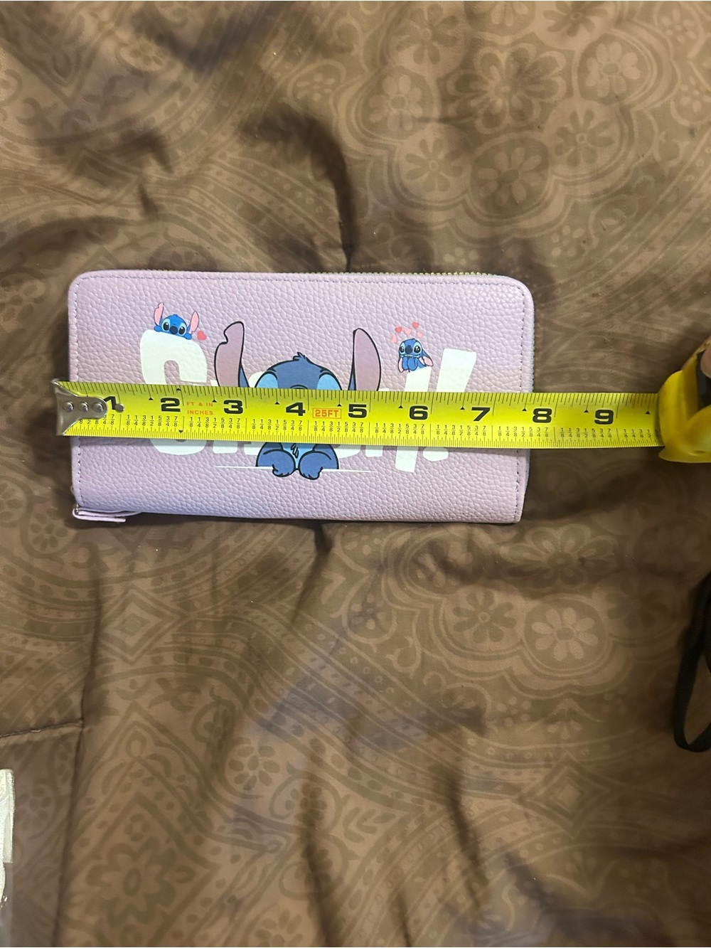 Lilac Stitch Zip Wristlet Wallet - Picture 7 of 8
